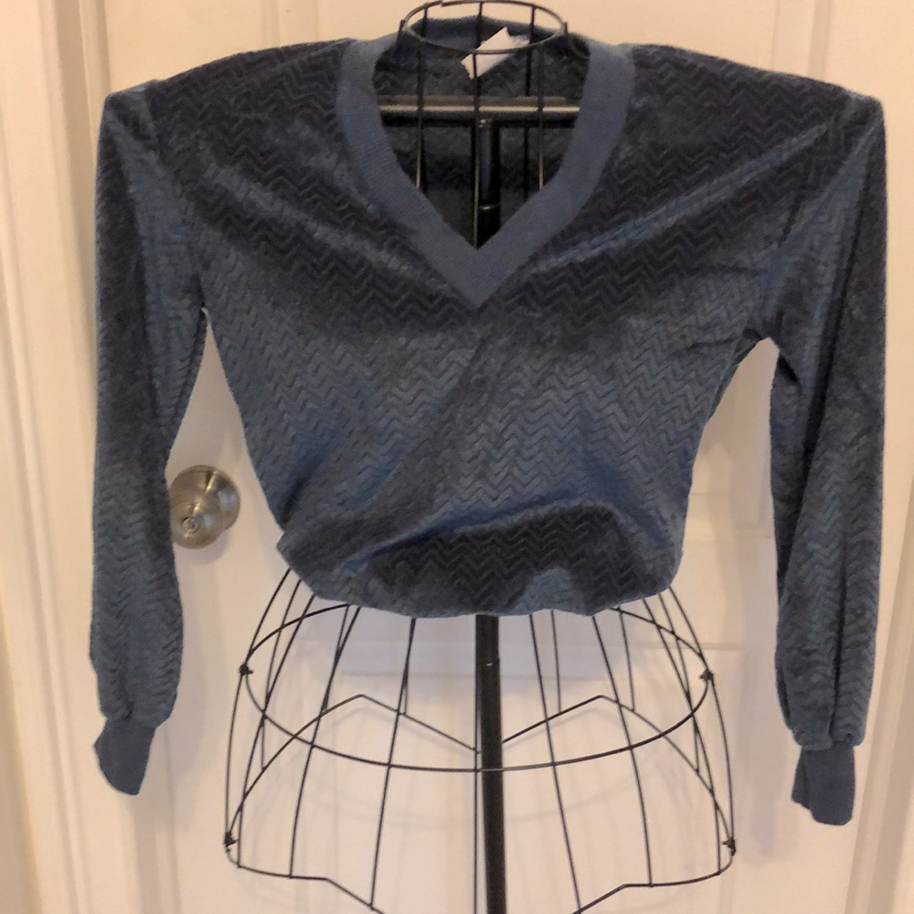 Vintage velour crop top